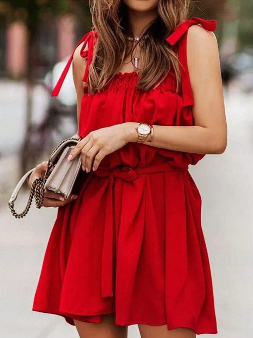 ZARA Sexy Off Shoulder Sleeveless High Waist Pleated Spring Slip Dress